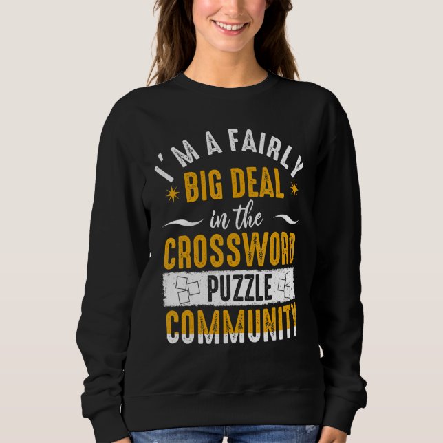 Sudadera Crossword Puzzles Big Deal Retirement Puzzle  Play (Anverso)