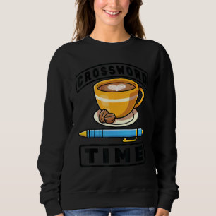 Sudadera Crosswords Puzzle Crossword Time Coffee Crucive