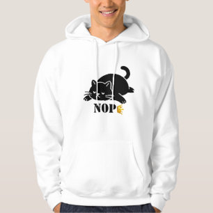 Sudadera Crown NOPE Gato Negro Divertido para Amantes de Ga