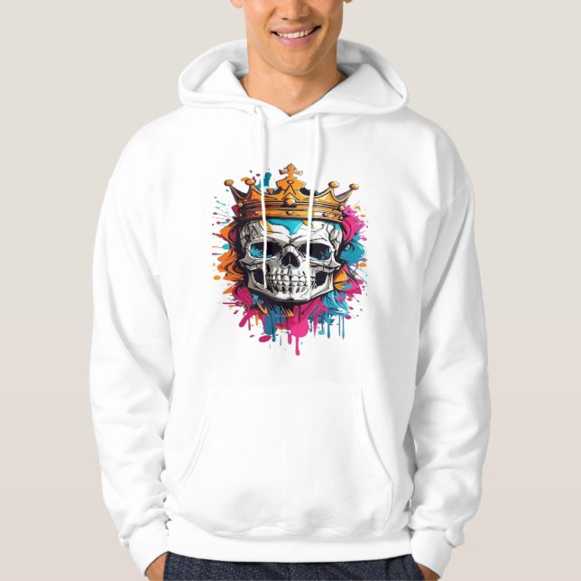 Sudadera Crowned Skull Hoodie  (Anverso)