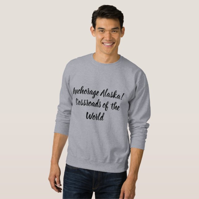 Sudadera Cruce de caminos de Anchorage del mundo (Anverso completo)