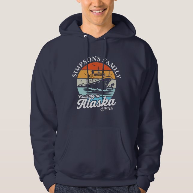 Sudadera Cruceros a la familia Personalizado de Alaska (Anverso)