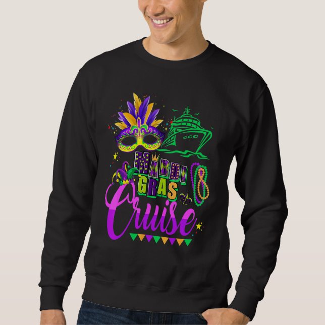 Sudadera Cruceros Mardi Gras Mask Cruise Ship Fiesta (Anverso)