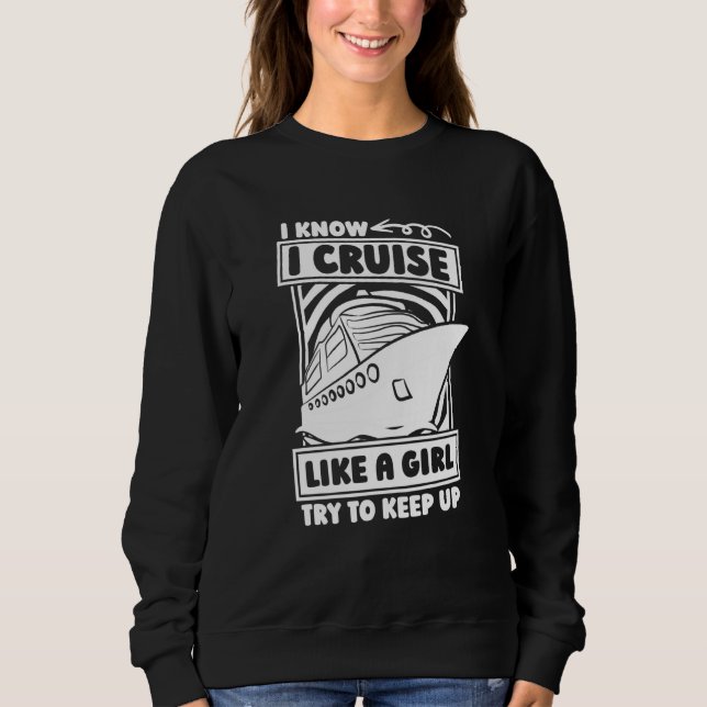 Sudadera Cruise Boat Girl Captain  Boating Cruise Ship (Anverso)