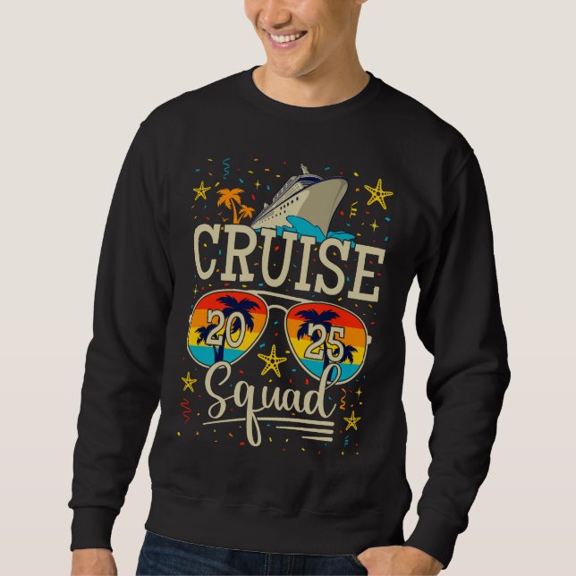 Sudadera Cruise Squad 2025 Cruising Vacation Men (Anverso)