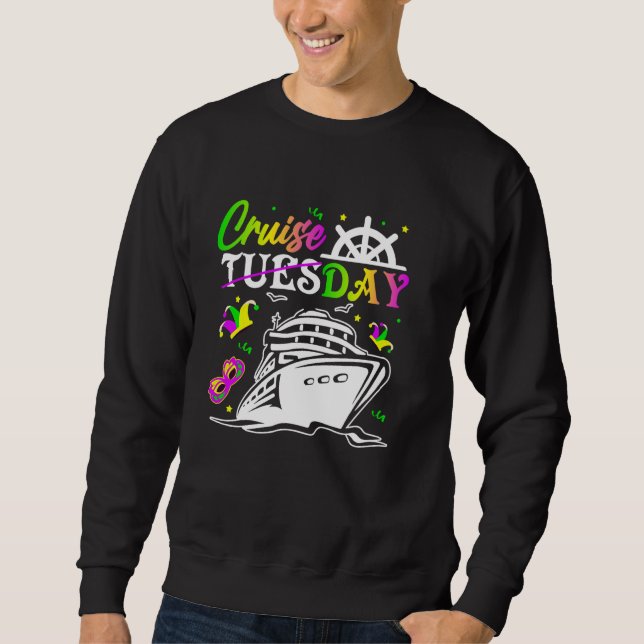Sudadera Cruiseday Mardi Gras Celebrations Parade Boat Fat  (Anverso)