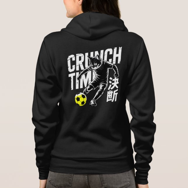 Sudadera Crunch Time Soccer Cat - Estilo Anime Atlético (Reverso)