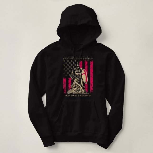 Sudadera Crusader Caballero Templario Guerrero De Dios Amér (Diseño del anverso)