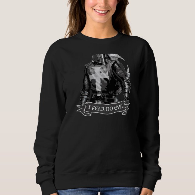 Sudadera Crusader I Fear No Evil Knight Templar Warrior Of  (Anverso)