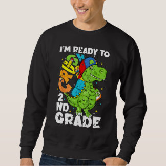 Sudadera Crush 2nd Grade Rex Dinosaur Back To School Boys K
