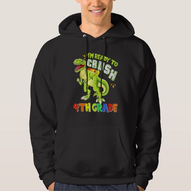 Sudadera Crush Dinousar de 4º Grado de vuelta a la escuela  (Anverso)