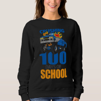 Sudadera Crushing 100 Days Of School Cool Boys Monster Truc