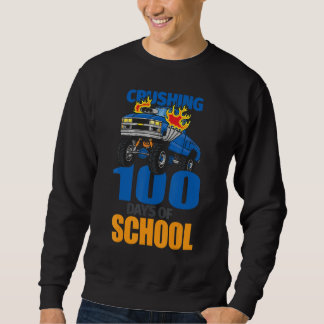 Sudadera Crushing 100 Days Of School Cool Boys Monster Truc