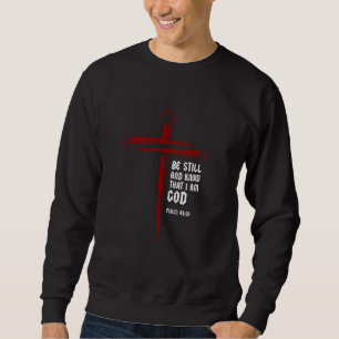Sudadera Cruz Cristiana Clavos Jesús Fe Salmo 4610 Biblia