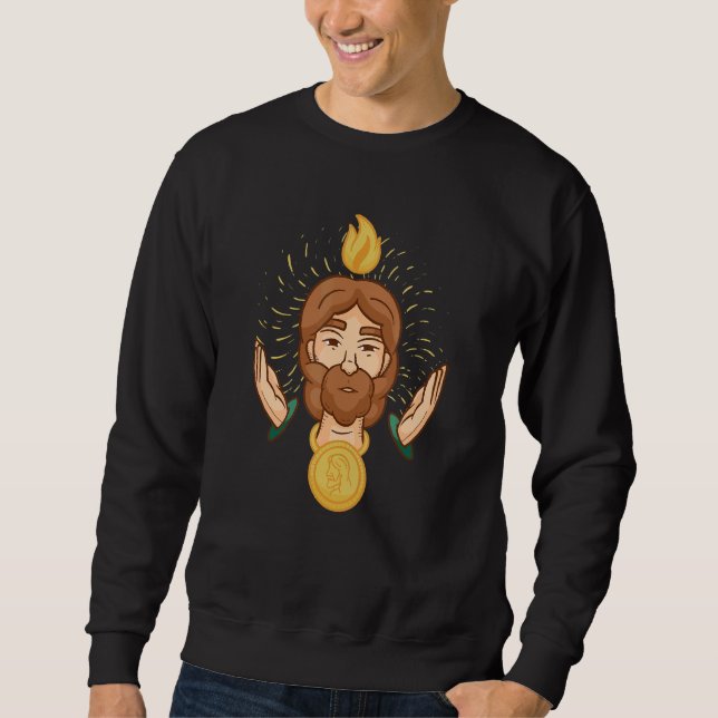 Sudadera Cruz Cristiana Cristiana de Jesucristo (Anverso)