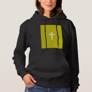 Sudadera Cruz Cristiana Crucifijo Fondo Verde Jesús Ev