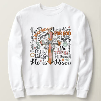 Sudadera Cruz cristiana de Pascua se levanta
