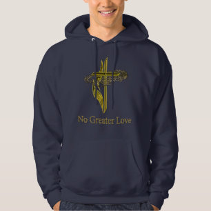 Sudadera cruz cristiana dorada