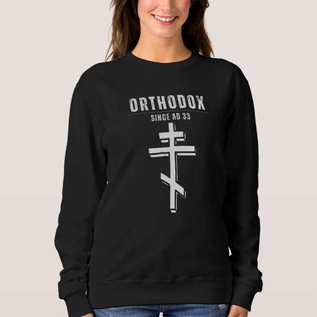 Sudadera Cruz cristiana ortodoxa oriental (Anverso)