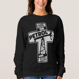 Sudadera Cruz de campo petrolero Fracturación hidráulica Fr
