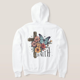 Sudadera Cruz de fe floral