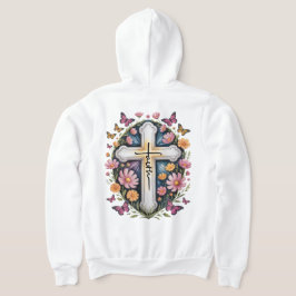 Sudadera Cruz de fe floral
