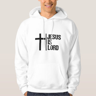 Sudadera Cruz de Jesucristo es Señor Fe Cristiana Biblia Di