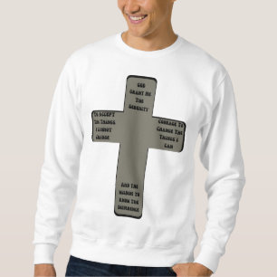 Sudadera Cruz de oración de la Serenidad Cita a los hombres