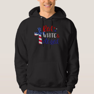 Sudadera Cruz Roja Blanca Bendecida Americana Jesús Cristia