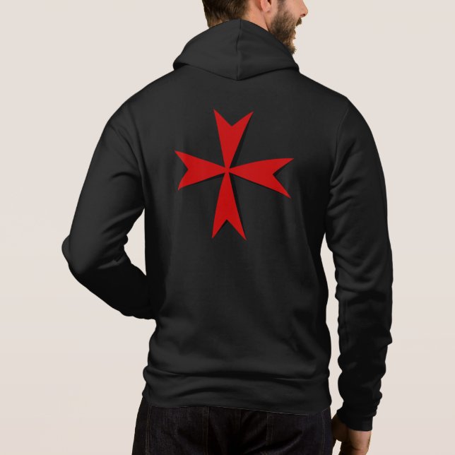 Sudadera Cruz Roja de Malta, St. John, bandera de Malta/sím (Reverso)