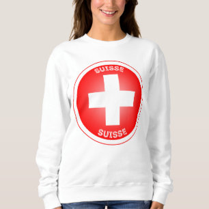 Sudadera Cruz Suiza Suiza Círculo Forma