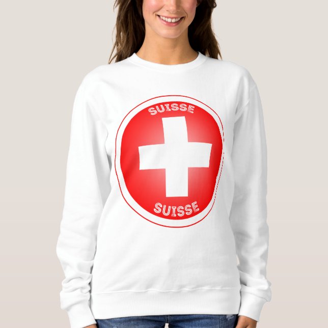Sudadera Cruz Suiza Suiza Círculo Forma (Anverso)