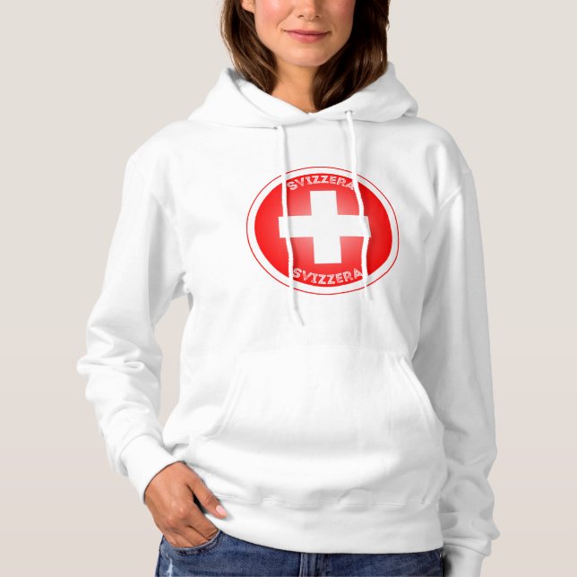 Sudadera Cruz Suiza Svizzera Forma de Círculo (Anverso)