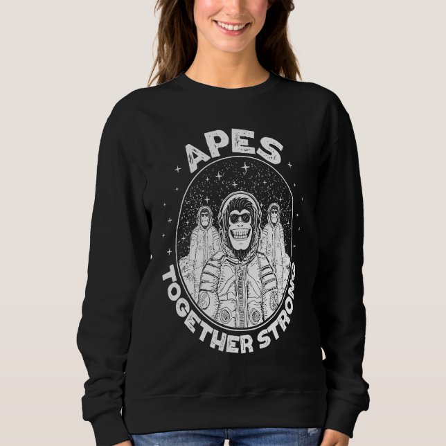 Sudadera Crypto Apes together strong Ape to the moon (Anverso)