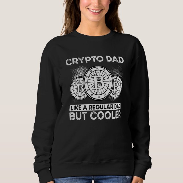 Sudadera Crypto Dad Cryptocurrency Blockchain Trader Best D (Anverso)