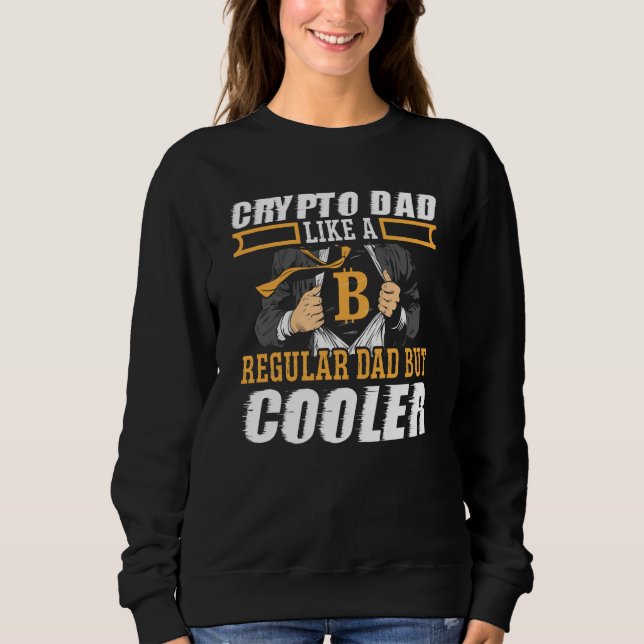 Sudadera Crypto Dad Cryptocurrency Blockchain Trader Best D (Anverso)