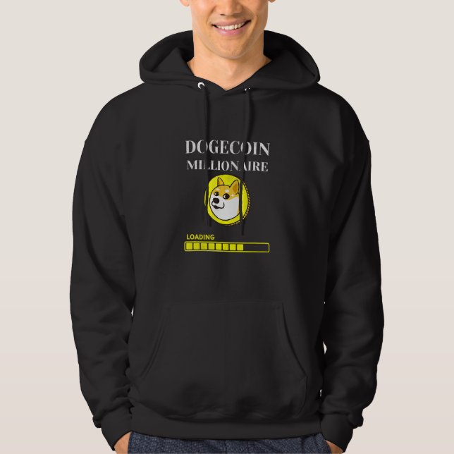 Sudadera Crypto Dogecoin Millionaire Cargando Criptodivisa (Anverso)