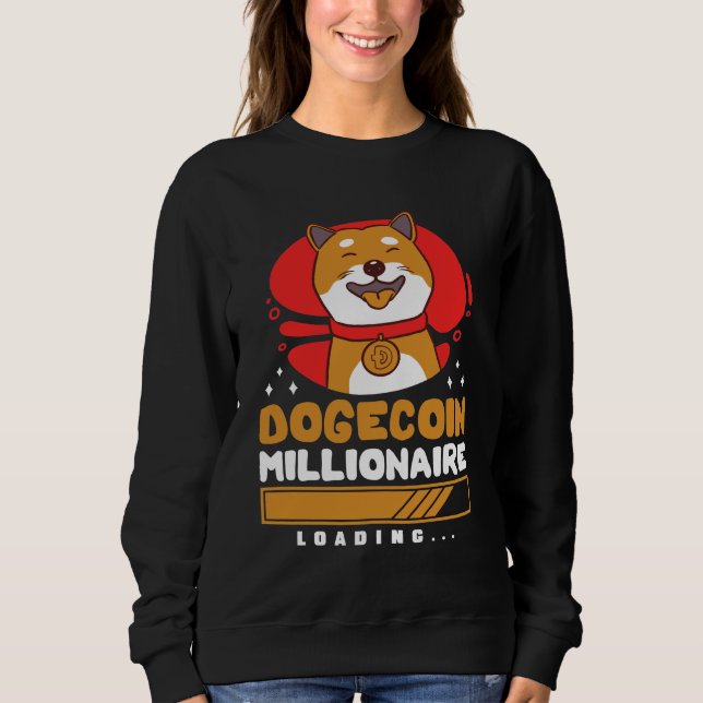 Sudadera Crypto DogeCoin Millonario Cargando (Anverso)