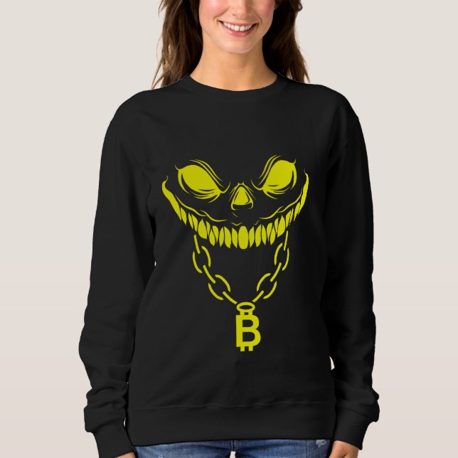 Sudadera Crypto Face Cadena de Bitcoin Crypto Blockchain (Anverso)