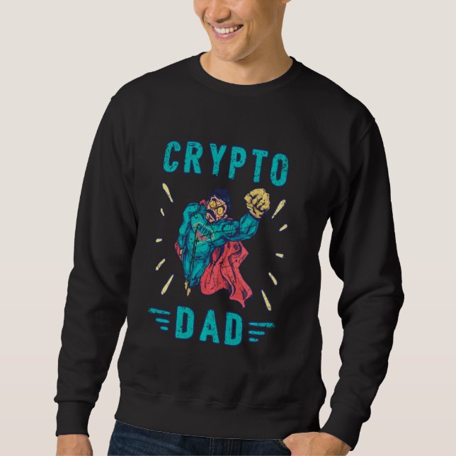 Sudadera Crypto Hodl Dad Bitcoin Miner Cryptocur gracioso (Anverso)