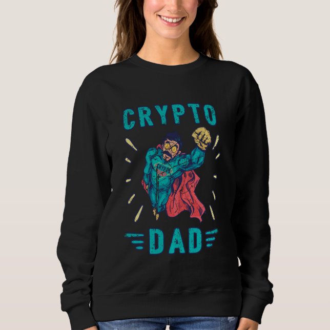 Sudadera Crypto Hodl Dad Bitcoin Miner Cryptocur gracioso (Anverso)