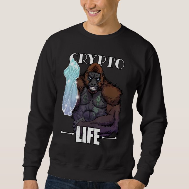 Sudadera Crypto Life Diamond Hands Memes Hombres Mujeres Pa (Anverso)