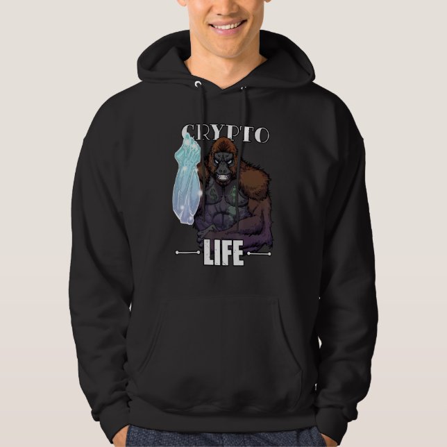 Sudadera Crypto Life Diamond Hands Memes Hombres Mujeres Pa (Anverso)