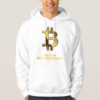 Sudadera Crypto Never Sleeps Bitcoin Hoodie