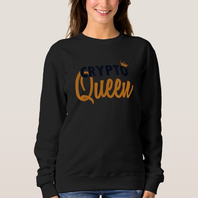 Sudadera Crypto Queen Blockchain Crypto Cryptocurrency bit (Anverso)