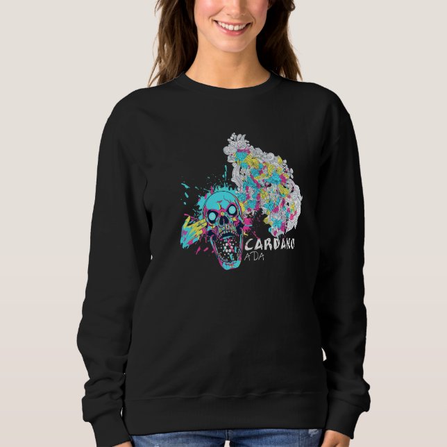 Sudadera Crypto Skull Art Crypto Cryptocurrency (Anverso)
