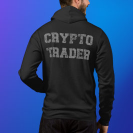Sudadera Crypto Trader Grunge Black-Gray Zip