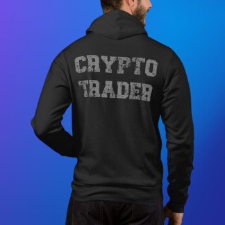 Sudadera Crypto Trader Grunge Black-Gray Zip