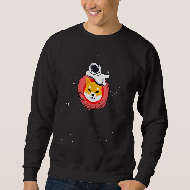 Sudadera Cryptocurrency Diversión relajando a hombre espaci (Anverso)