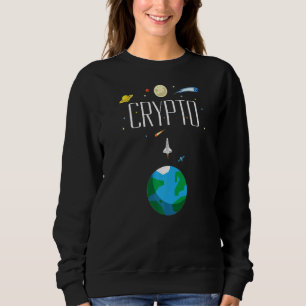 Sudadera Cryptocurrency Moon Rocket Crypto Subir sólo Cryp